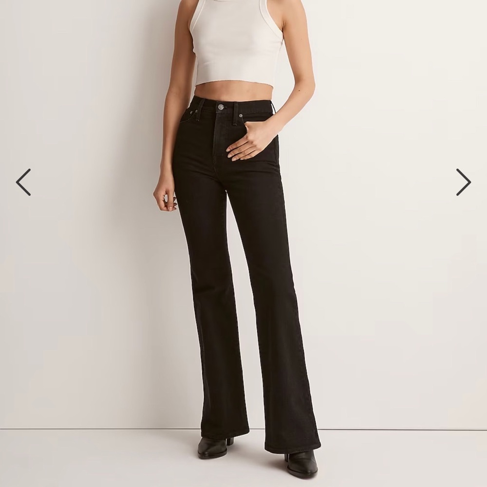 NWT Madewell Perfect Vintage Flare Jeans, Sherborn Wash (black) 26